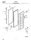 REFRIGERATOR DOOR Diagram and Parts List for MRS22WNGD6  Frigidaire Refrigerator