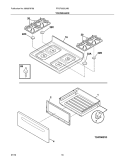 TOP/DRAWER Diagram and Parts List for FFGF3023LMB  Frigidaire Range