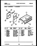 DRAWER PARTS Diagram and Parts List for GEF400WAW1  Gibson Range