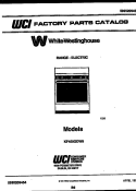 COVER Diagram and Parts List for KF450GDW8  Frigidaire Range