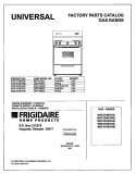 COVER Diagram and Parts List for MGF324BGDB  Frigidaire Range