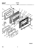 DOOR Diagram and Parts List for WEF352BAWA  Frigidaire Range