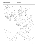 MOTOR / BLOWER / BELT Diagram and Parts List for GCEH1642DS1  Frigidaire Washer Dryer Combo