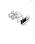 OVEN DOOR Diagram and Parts List for CGC4M6DXD  Gibson Range