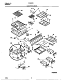 SHELVES / CONTROLS Diagram and Parts List for FRT22PRCD1  Frigidaire Refrigerator