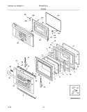DOORS Diagram and Parts List for EW30MC65JS1  Electrolux Microwave Oven Combo