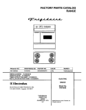 COVER Diagram and Parts List for FEF450BWA  Frigidaire Range