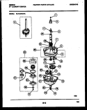 TRANSMISSION PARTS Diagram and Parts List for EL27M6WAFA  Gibson Washer Dryer Combo