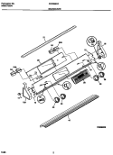 BACKGUARD Diagram and Parts List for FED355CCSB  Frigidaire Range