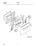 DOOR Diagram and Parts List for FED300ASB  Frigidaire Range