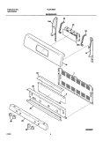 BACKGUARD Diagram and Parts List for GLGF388AQE  Frigidaire Range
