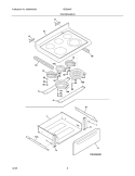 TOP / DRAWER Diagram and Parts List for BES384EB1  Crosley Wall Oven