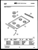 COOKTOP PARTS Diagram and Parts List for 76-4232-00-14  Tappan Microwave Oven Combo