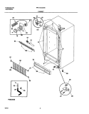 CABINET Diagram and Parts List for FFU14C3CW0  Frigidaire Freezer