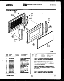 DOOR PARTS Diagram and Parts List for MCT1370P1  Frigidaire Microwave