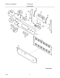 BACKGUARD Diagram and Parts List for CFEF3050LSE  Frigidaire Range