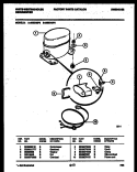 COMPRESSOR PARTS Diagram and Parts List for MED40P3  Frigidaire Dehumidifier