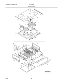 TOP / DRAWER Diagram and Parts List for CGLES389FS4  Frigidaire Range