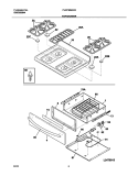 TOP / DRAWER Diagram and Parts List for PLGF389ACB  Frigidaire Range
