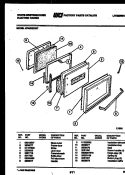 DOOR PARTS Diagram and Parts List for KF450GDD7  Frigidaire Range