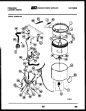 TUBS, WATER VALVE AND LID SWITCH Diagram and Parts List for LCE462LL1  Frigidaire Washer