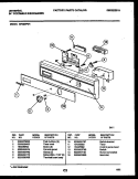 CONSOLE AND CONTROL PARTS Diagram and Parts List for DP400PD1  Uni Dishwasher