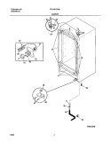 CABINET Diagram and Parts List for FFU14K2CW1  Frigidaire Freezer