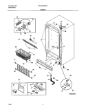 CABINET Diagram and Parts List for GFU21M6AW2  Gibson Freezer