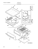 TOP/DRAWER Diagram and Parts List for CPCF3091LFD  Frigidaire Range