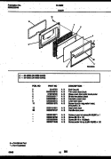 DOOR PARTS Diagram and Parts List for 30-3852-00-02  Tappan Range