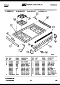 COOKTOP PARTS Diagram and Parts List for 30-4988-08-01  Tappan Range