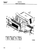 CABINET FRONT AND WRAPPER Diagram and Parts List for WAB077F7B3  Frigidaire Air Conditioner