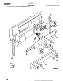 BACKGUARD Diagram and Parts List for MGF355BEDD  Frigidaire Range