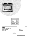 COVER Diagram and Parts List for FEB30S6FCF  Frigidaire Wall Oven