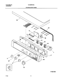 CONTROLS / TOP PANEL Diagram and Parts List for GLGQ642AS2  Frigidaire Dryer