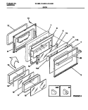 DOOR Diagram and Parts List for 30-4952-00-04  Tappan Range