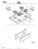 TOP / DRAWER Diagram and Parts List for MPF300PXWB  Frigidaire Cooktop