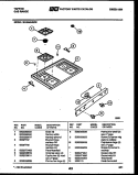 COOKTOP PARTS Diagram and Parts List for 30-3350-00-02  Tappan Range