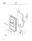DOOR Diagram and Parts List for FFU21G3AW1  Frigidaire Freezer