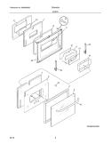 DOOR Diagram and Parts List for FEB24S5ABE  Frigidaire Wall Oven
