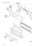 BACKGUARD Diagram and Parts List for GSG3PZCCB  Frigidaire Range