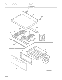 TOP / DRAWER Diagram and Parts List for FEFL63FSA  Frigidaire Range