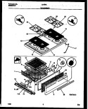COOKTOP AND BROILER DRAWER PARTS Diagram and Parts List for 30-2542-00-02  Tappan Range