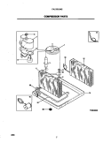 COMPRESSOR PARTS Diagram and Parts List for FAL105J1A2  Frigidaire Air Conditioner