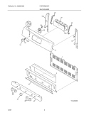 BACKGUARD Diagram and Parts List for PLGFMZ98GCC  Frigidaire Range