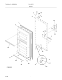 DOOR Diagram and Parts List for UL2100CA6  Electrolux Freezer