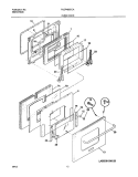 OVEN DOOR Diagram and Parts List for PLEF489CCA  Frigidaire Range