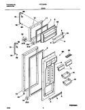 DOORS Diagram and Parts List for FRT22IRSHB2  Frigidaire Refrigerator