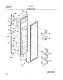 FREEZER DOOR Diagram and Parts List for FRS26F5AQ2  Frigidaire Refrigerator