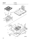 TOP / DRAWER Diagram and Parts List for PLCS389ACD  Frigidaire Range
